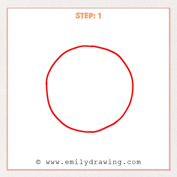 how to draw a soccer ball - Step 1